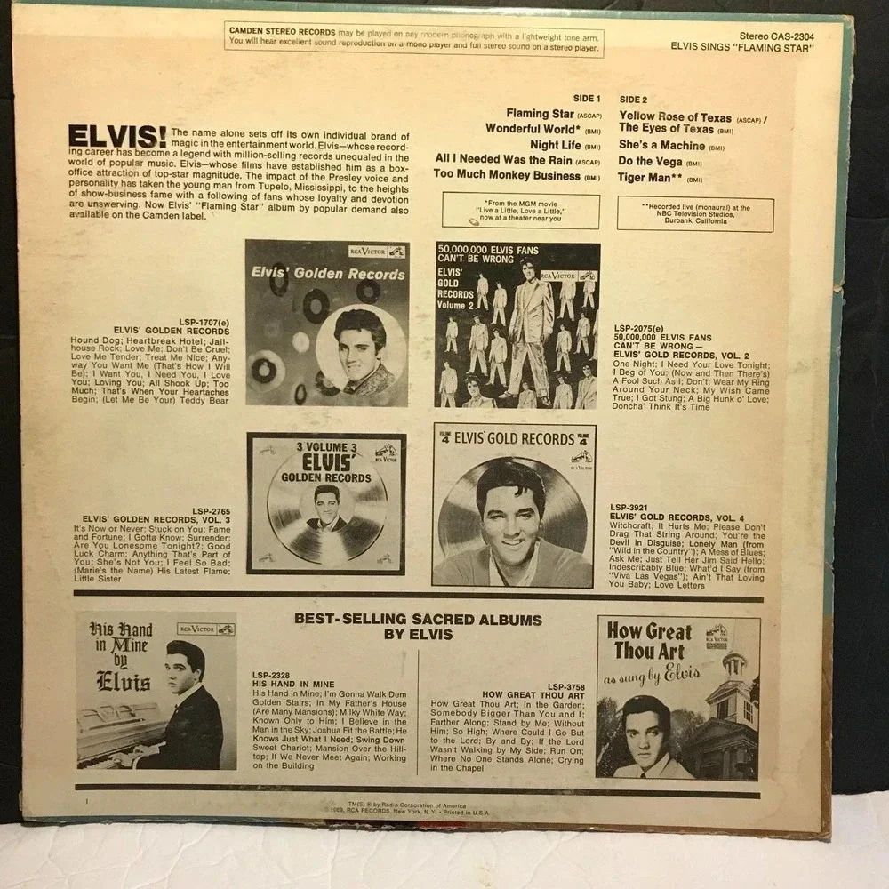 Elvis’ Sings Flaming Star RCA - Picture 4 of 6